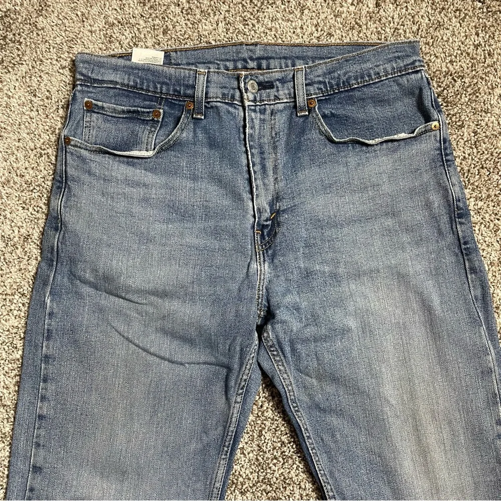 Levi's 505 Regular Fit Straight Leg Stretch Jeans Light Wash Men's 34x34